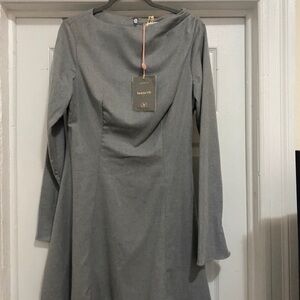 House of CB Gray Long Sleeve Dress